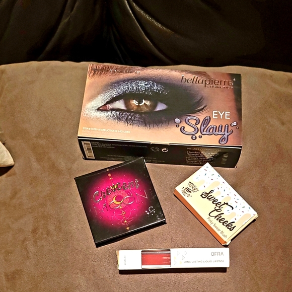 Cas Cosmetics, Medusa's Makeup, Bellapierre, OFRA Other - Makeup Lot Eyeshadows, Blush, & Liquid Lipstick